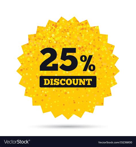 25 Percent Discount Sign Icon Sale Symbol Vector Image