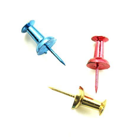 Metallic Assorted Push Pins Whitecroft Essentials Lydney Ltd