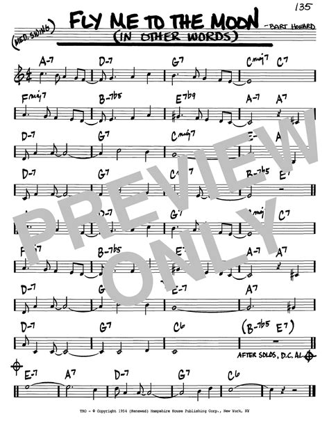 Please log in to receive notifications. Fly Me To The Moon (In Other Words) sheet music by Frank ...
