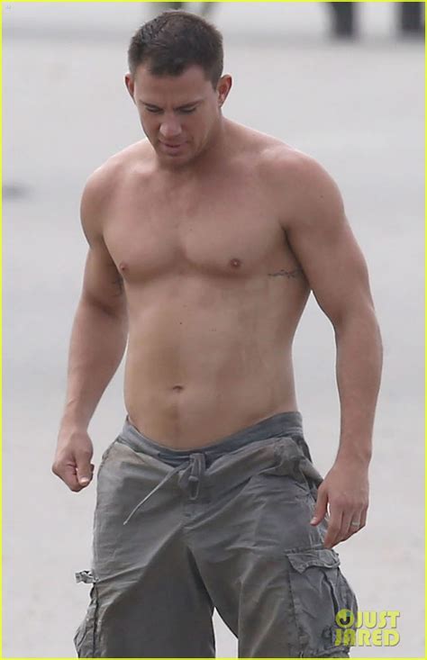 Channing Tatum Goes Shirtless Shows Off His Perfect Body For A Family Beach Day Photo