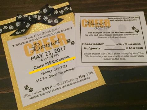 Cheer Banquet Invitations And Rsvps Cheer Banquet Cheer Party Banquet