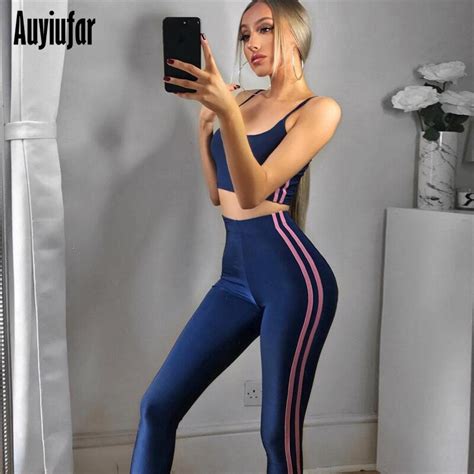 Auyiufar Sporty Set With Strip Womens Sports Suit Matching Sets Summer