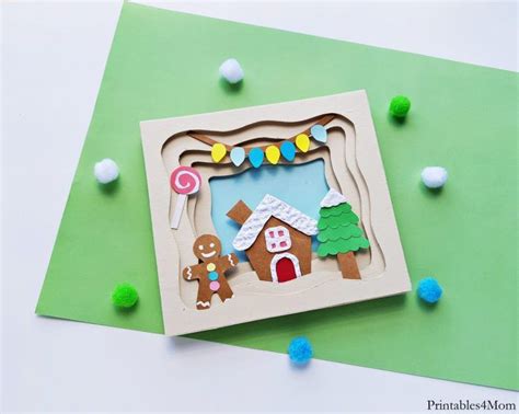 Gingerbread House 3d Papercraft Printables 4 Mom Gingerbread House