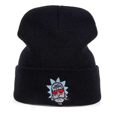 Rick And Morty Winter Knitted Hats Rick Beanie Knit Hat Pickle Rick Get