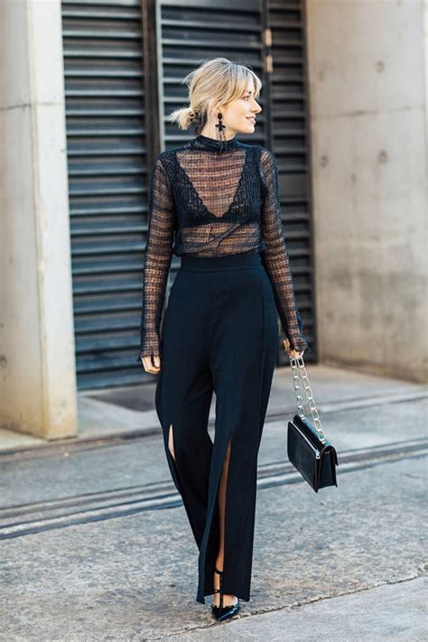 Bralette Con Camisa Transparente See Through Clothing Street Fashion