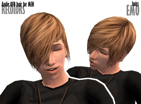 mod the sims emo hairs andie ofb hair for men recolors update female version