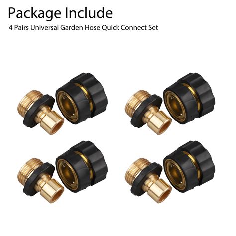 Eeekit 4 Set Garden Hose Quick Release Connect Coupler Male And Female
