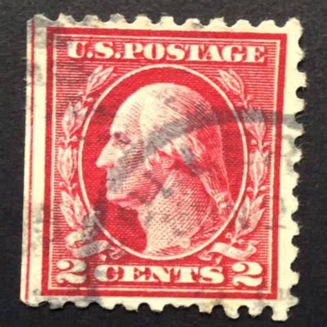 Original Us Stamp 2 Cents George Washington Red Line Ebay
