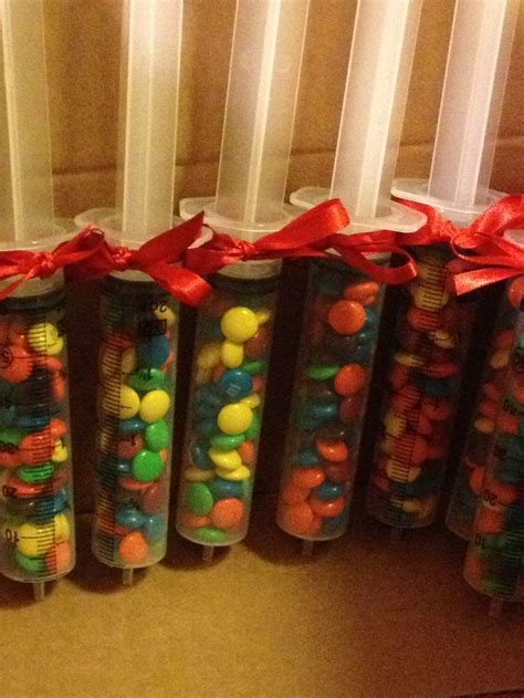 Gift ideas that suit all ages and every occasion. M&M filled medical syringes- doctors day luncheon favors ...
