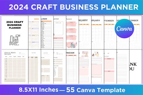 2024 Craft Business Planner Canva Kdp Graphic By Sm Interior · Creative