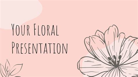 Pink And Light Pink Minimalistic Floral Spring Free Presentation