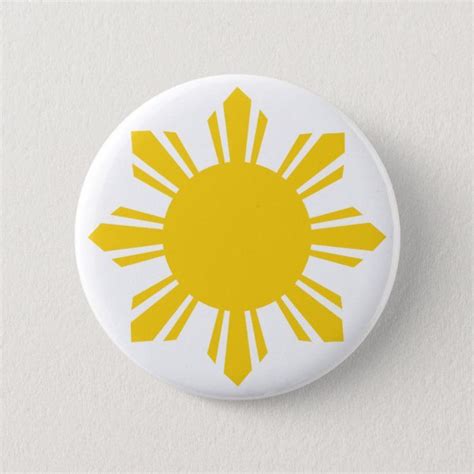 Philippine Sun Pinoy Sun Filipino Sun Button Zazzle Custom