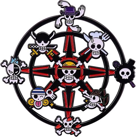 One Piece Pirate Crew Compass Soft Enamel Collectible Pin