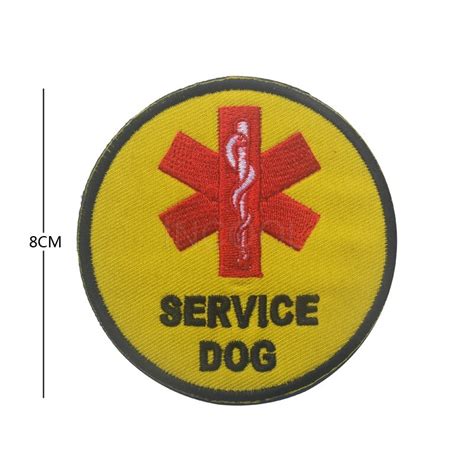 Embroidery Patch Round Service Dog Morale Patch Tactical Emblem Badges