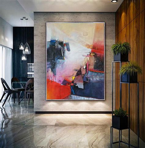 Original Abstract Painting Living Room Wall Art Canvas Etsy