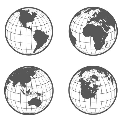 Set Of Globes ~ Illustrations ~ Creative Market