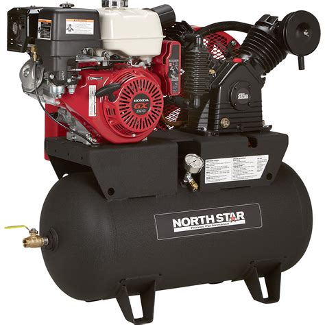 Northstar Portable Gas Powered Air Compressor — Honda Gx390 Ohv Engine