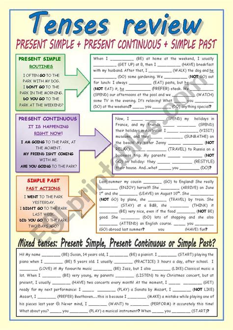 Tenses Revision Interactive Worksheet English Tenses Exercises Images And Photos Finder