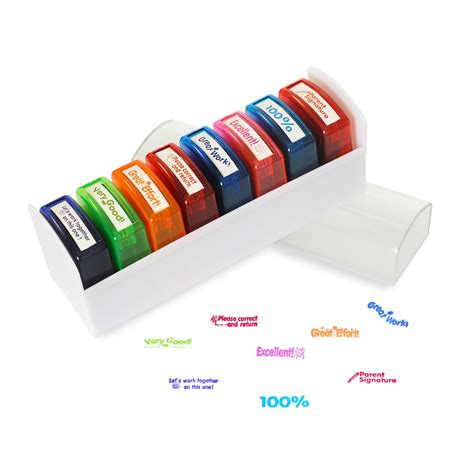 Self Inking Stamp Set For Kids School Stamps Teacher Stamps