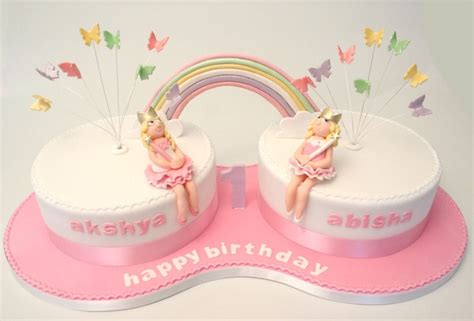 1st Birthday Cake For Twins