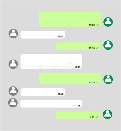 Short Bubble Message Social Screen Empty Chat Window Dialog On Dark