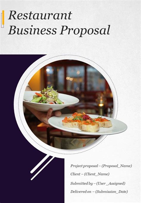 One Pager Restaurant Business Proposal Template Presentation Graphics