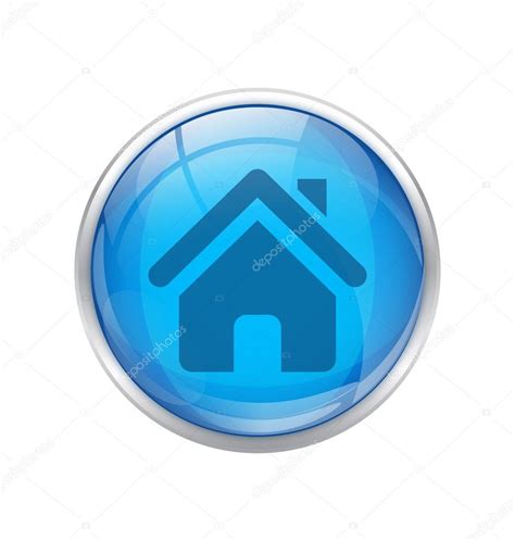 Bouton Home Bleu Image Vectorielle Par Baser © Illustration 94939428