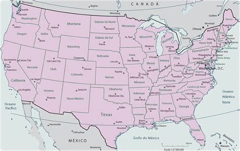 mapa usa estados e capitais mapa região