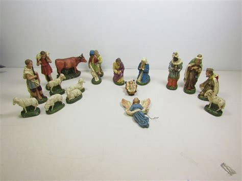 Lot Of 18 Vintage Ceramic Nativity Scene Figurines Made In Germany EBay