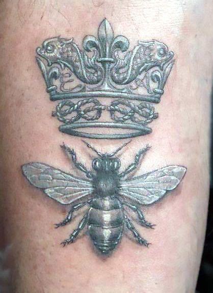 Queen Bee With Crown Tattoo Idea Queen Bee Tattoo Bee Tattoo Crown