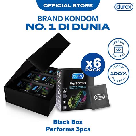 Jual Durex Performa 3s X 6pcs Kondom Tahan Lama Pria Free Durex Black