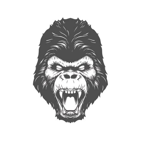 Printed Vinyl Scary Gorilla Head Screaming Stickers Factory