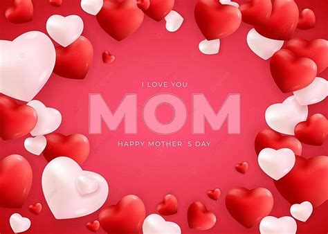 Happy Mothers Day Background Vector Illustration Of Love For Mom Vector