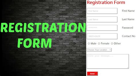 Registration form have various types are used intensively on preregistration of website to allow for user or visitor can create their own profile on your website. How to create a registration form in HTML - YouTube