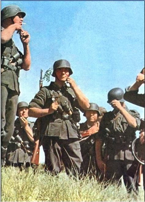 German Soldiers On A Hot Day On The Steppes Of Ukraine July 1941op