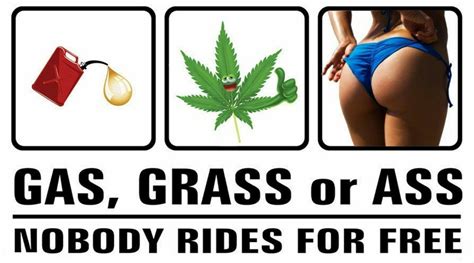 Gas Grass Or Ass Nobody Rides For Free Color Bumper Window Sticker Decal Ebay