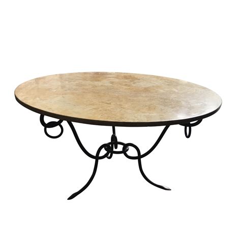 Wrought Iron Coffee Table By René Drouet 105628