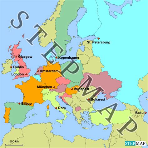 Es gestaltet das wetter der nächsten tage weiter wechselhaft mit schauern und gewittern, teils mit heftigen starkregen. StepMap - Euro 2021 - Landkarte für Deutschland