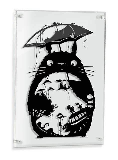 Framed My Neighbor Totoro Art Studio Ghibli Miyazaki Papercut Etsy