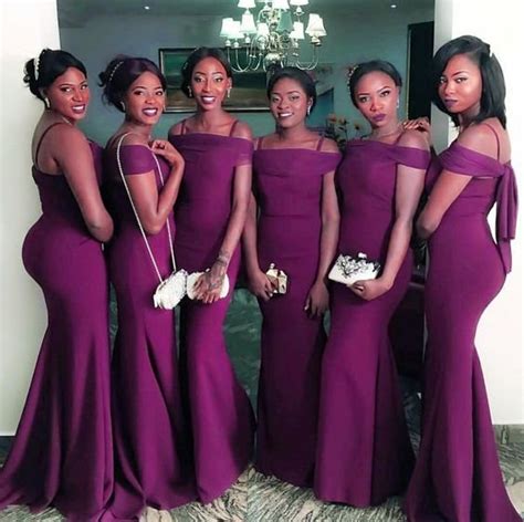 Simple Design South African Bridesmaids Dresses 2019 Latest African