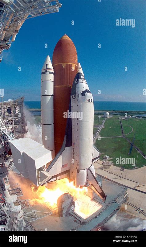 The Nasa Space Shuttle Columbia Launches From The Kennedy Space Center