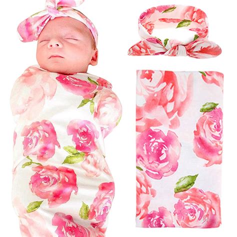 Newborn Baby Swaddle Blanket With Headband Value Set Best Baby T