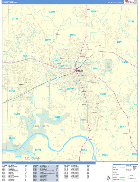 Huntsville Alabama Zip Code Maps Basic
