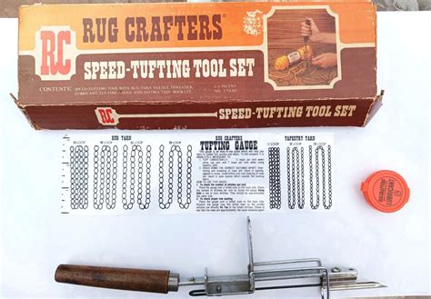 Rug Crafters Speed Tufting Tool Set Original Box Tufting Gauge And