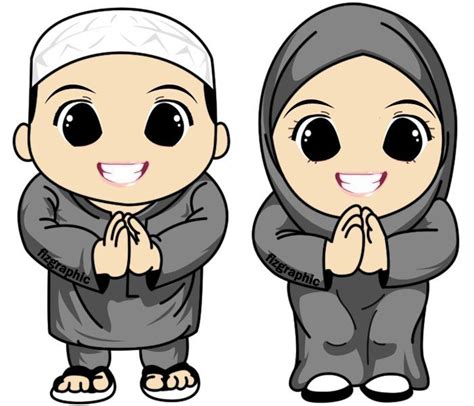 66 Gambar Kartun Anak Muslim Berdoa