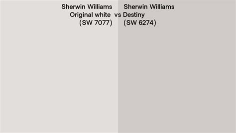 Sherwin Williams Original White Vs Destiny Side By Side Comparison