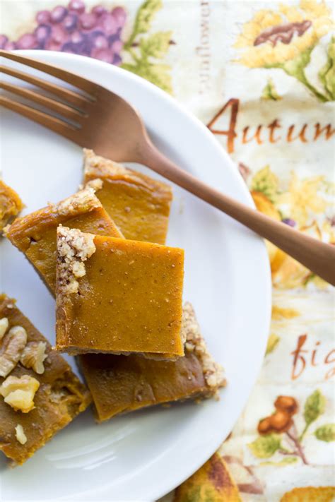 Pumpkin Pie Bars With A Gluten Free Crust