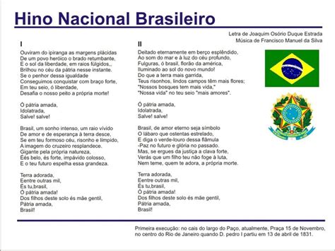 Hino Nacional Brasileiro Hino Nacional Hino Nacional Letra