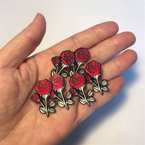 Rose Enamel Pin By Rosiewonders On Etsy Calisting