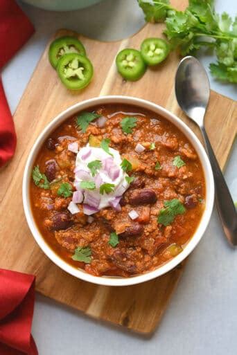 Healthy Crockpot Turkey Chili Low Cal Gf Skinny Fitalicious